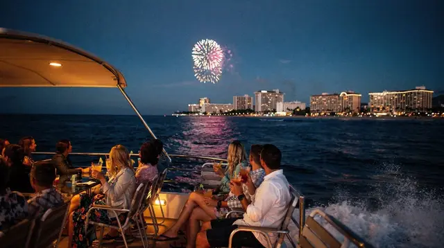 Friday night fireworks cruise from Waikiki